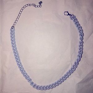 Lavender chrome chain choker